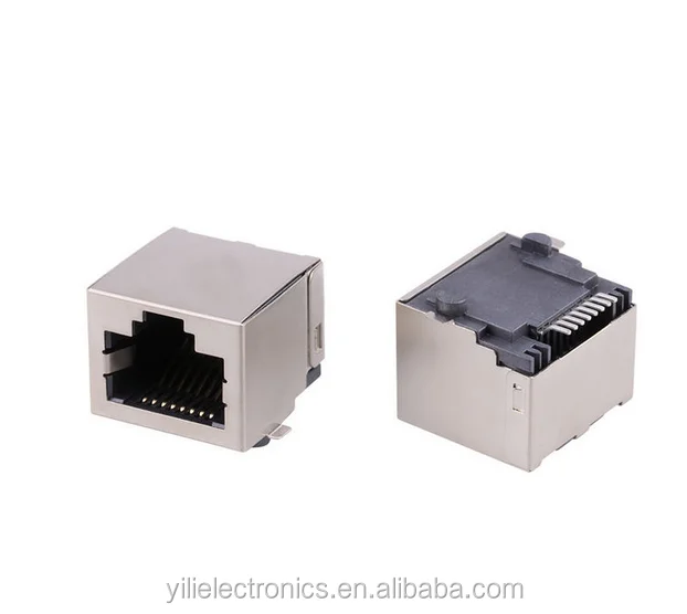 Factory Directly Sale RJ45 Female SMT Connector with fragment network connector