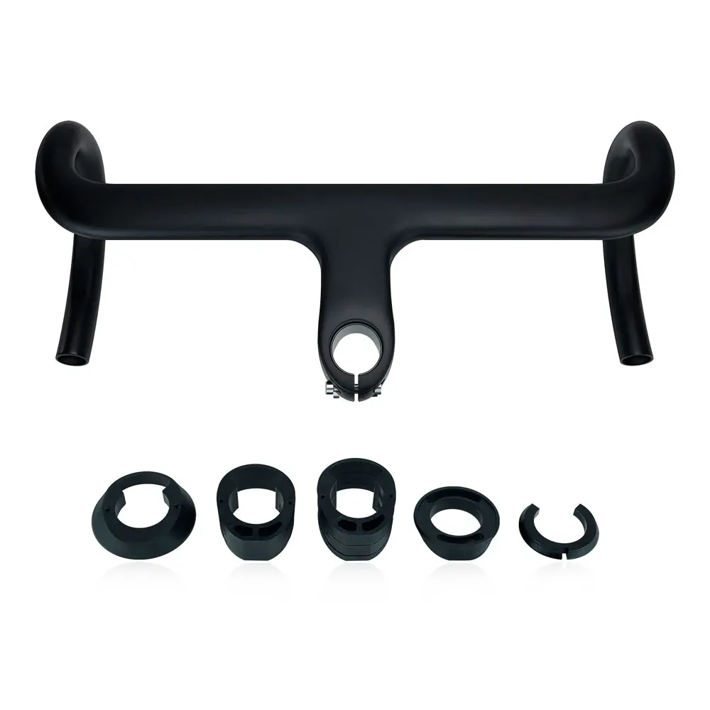 High-end Carbon Fiber T1000 Cycle Handlebar Full Carbon Fiber Bicycle Integrated Handlebar For Road Bike