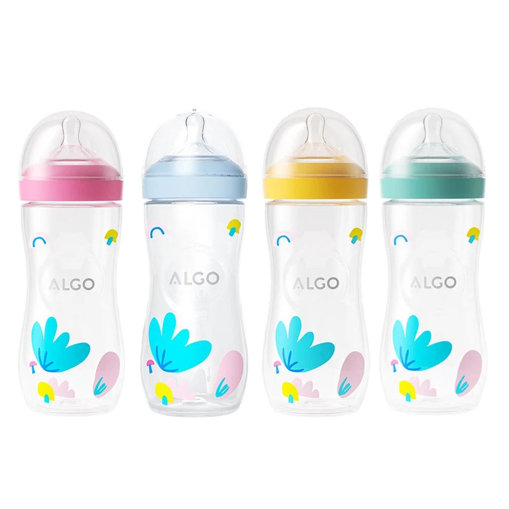 Новое поступление, рекламная распродажа, 330 мл, детская бутылочка для кормления с широкой шеей, оптовая продажа, на заказ, без bpa, детские бутылочки для кормления, против колик