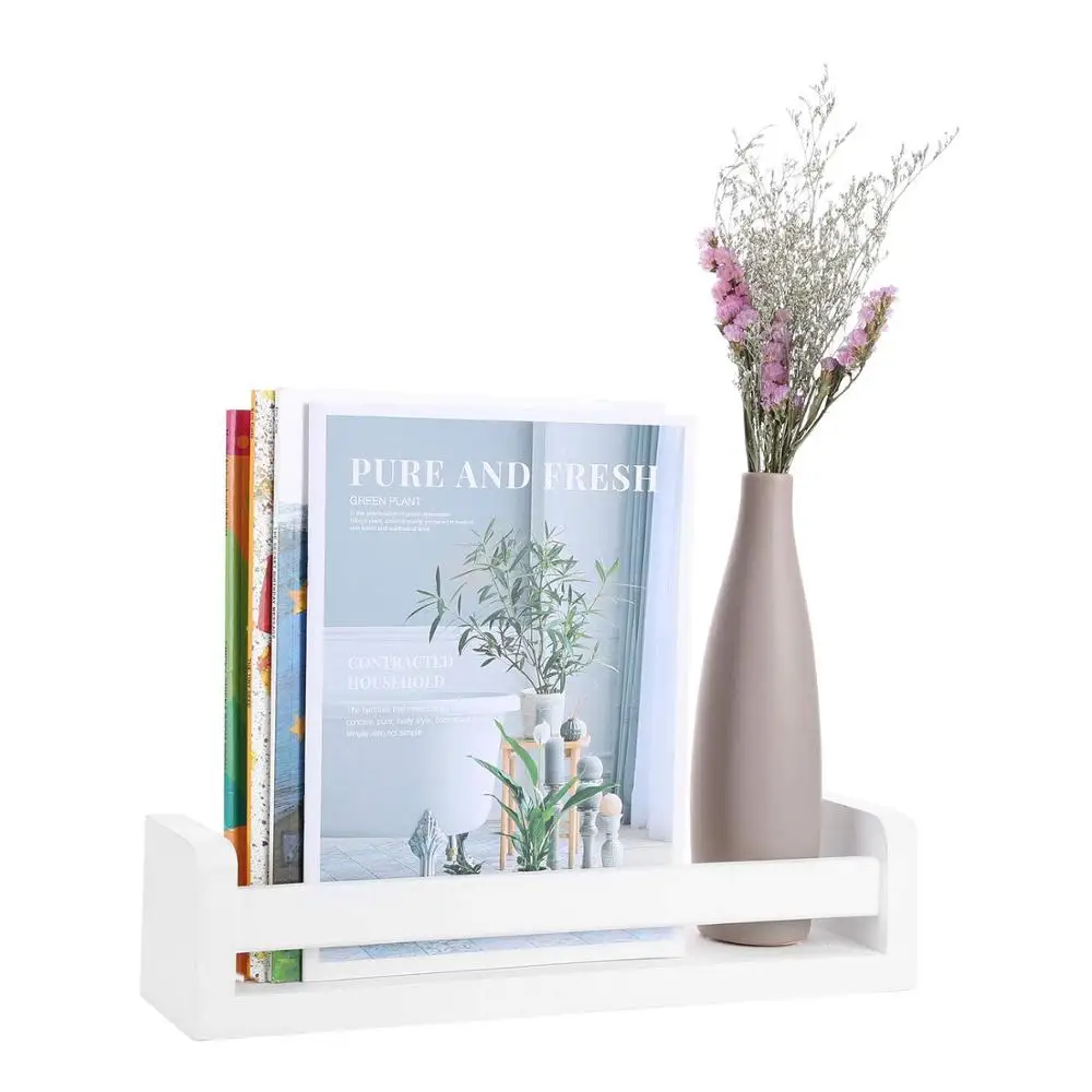 
White Book Shelves Nursery Organizer Floating Shelves for Ledge Display 