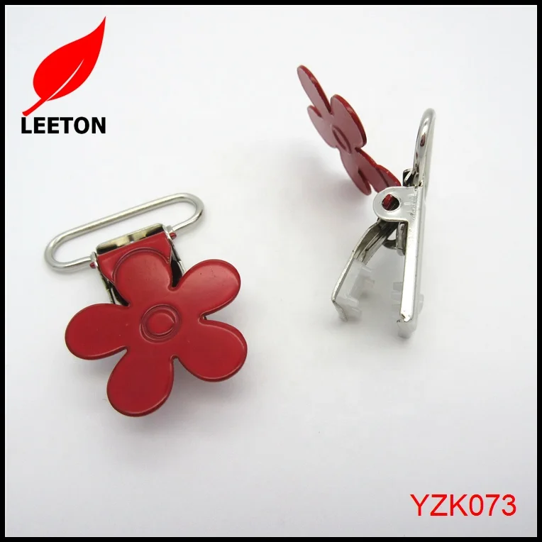 Заводская поставка, 1,0 дюйма, безопасные цветные детские зажимы для пустышек в форме цветка