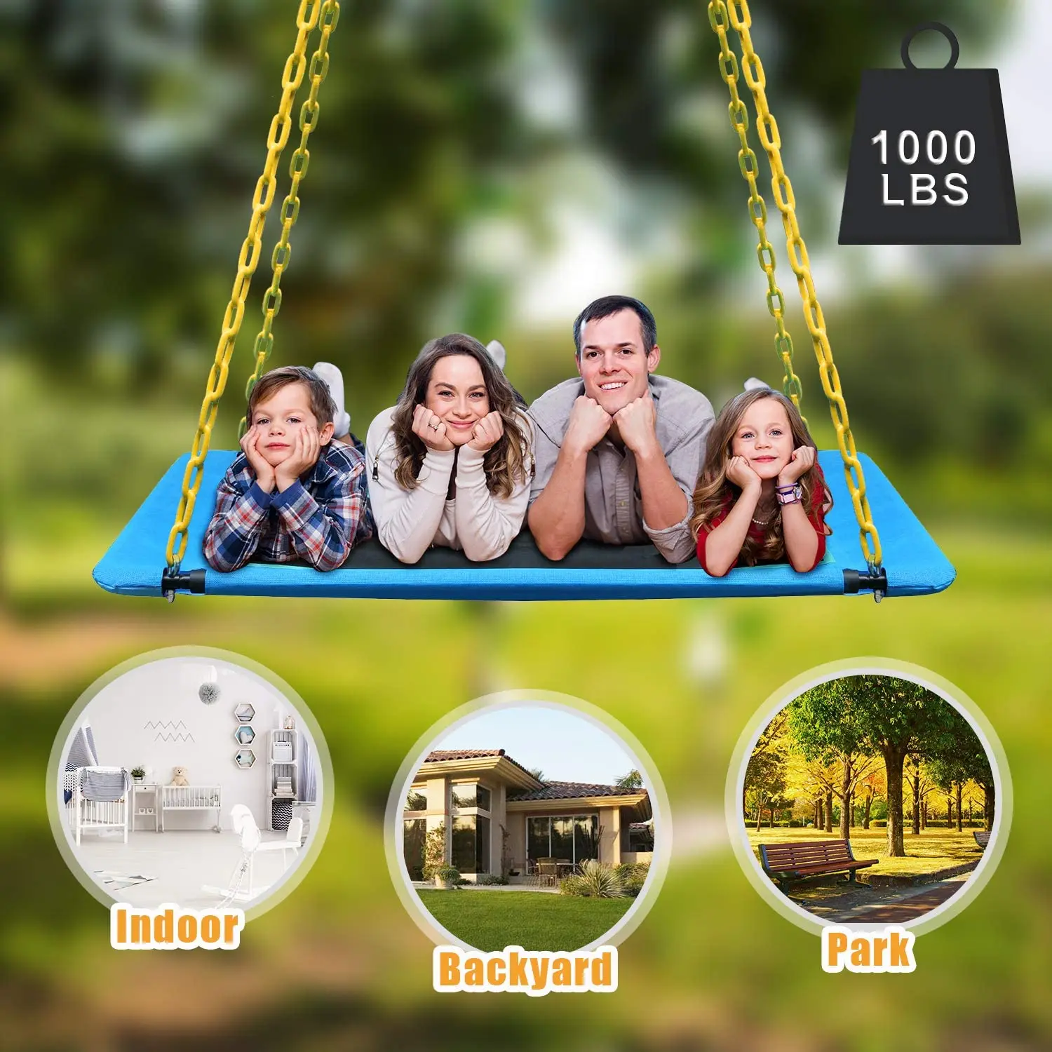 Уличные прямоугольные качели, разноцветные садовые качели для детей