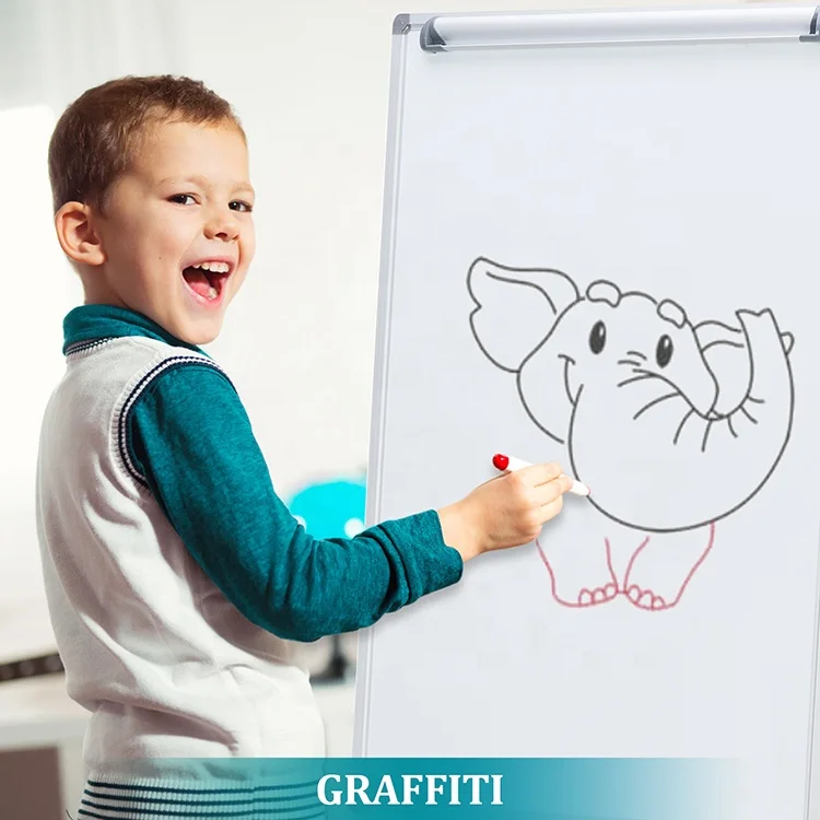 70x100 см Алюминиевая рамка flipchart белая доска Мольберт откидная Таблица подставка Регулируемая по высоте