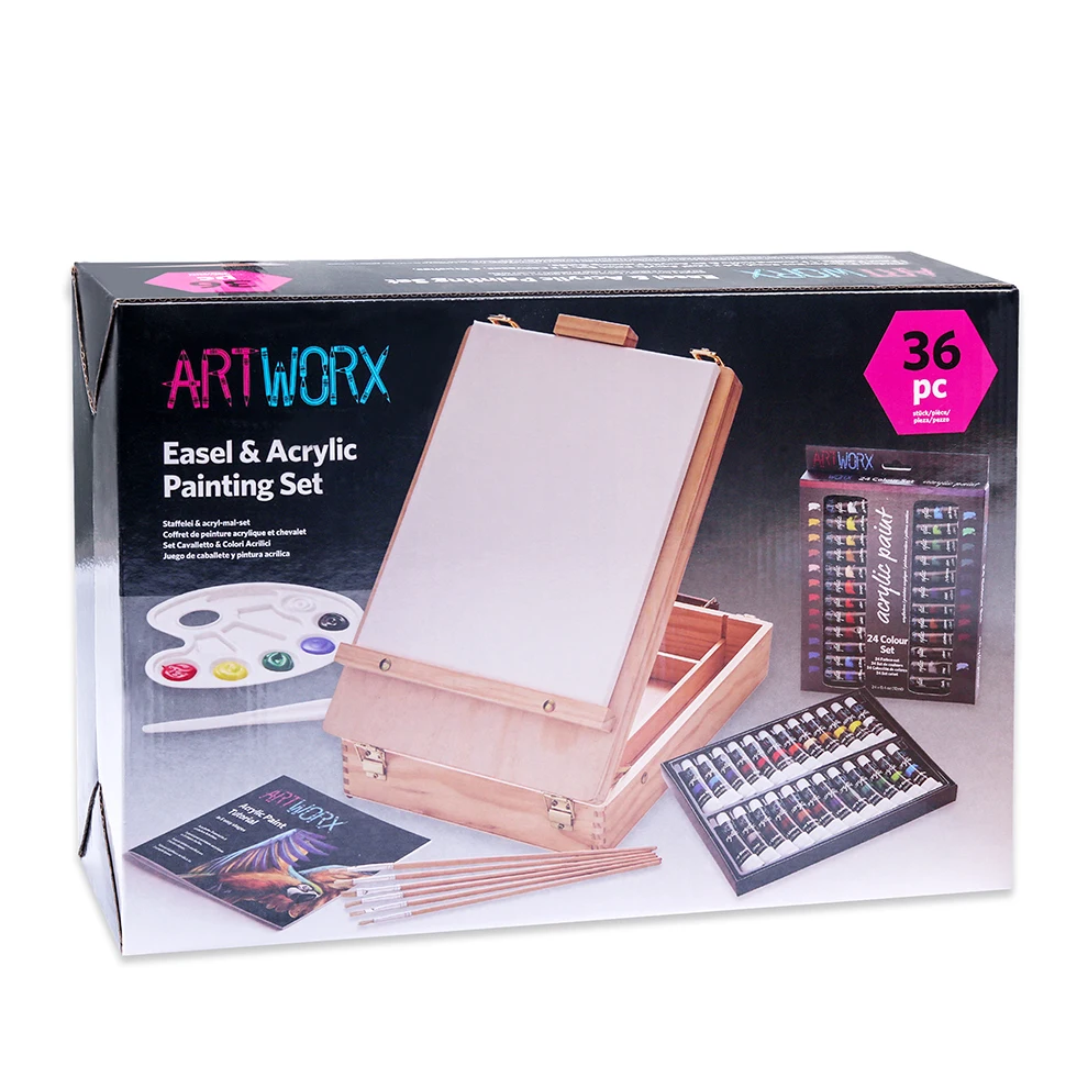 Набор для рисования деревянной мольберта 34 шт.