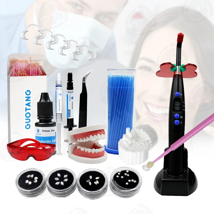 Professional Dental Teeth Starter DIY Light Cure Resin Composite Adhesive Jewelry Tooth Gem Kits