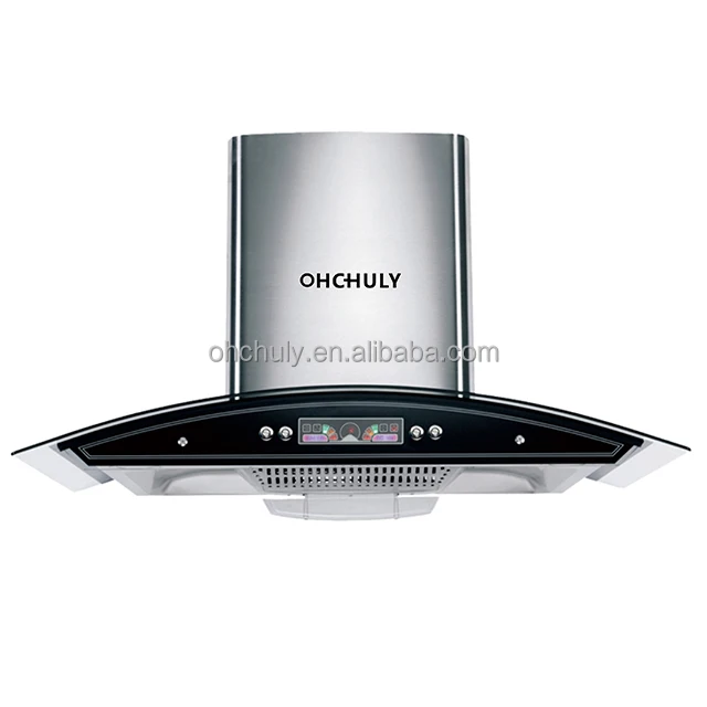Top Quality Standard Wholesale Price Cooker With Delicate Appearance Chimney Curve Type Motor Kitchen Hood