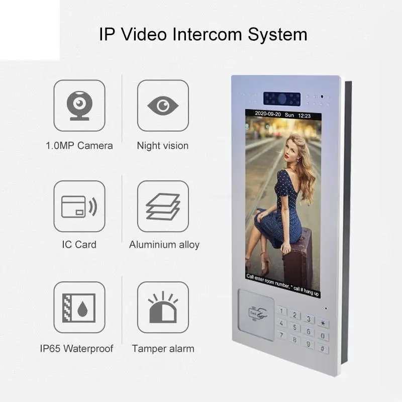 Aitdda 10 inch TCP/IP Full Digital IP Video Intercom for buildings Muti-unit Video Intercom System