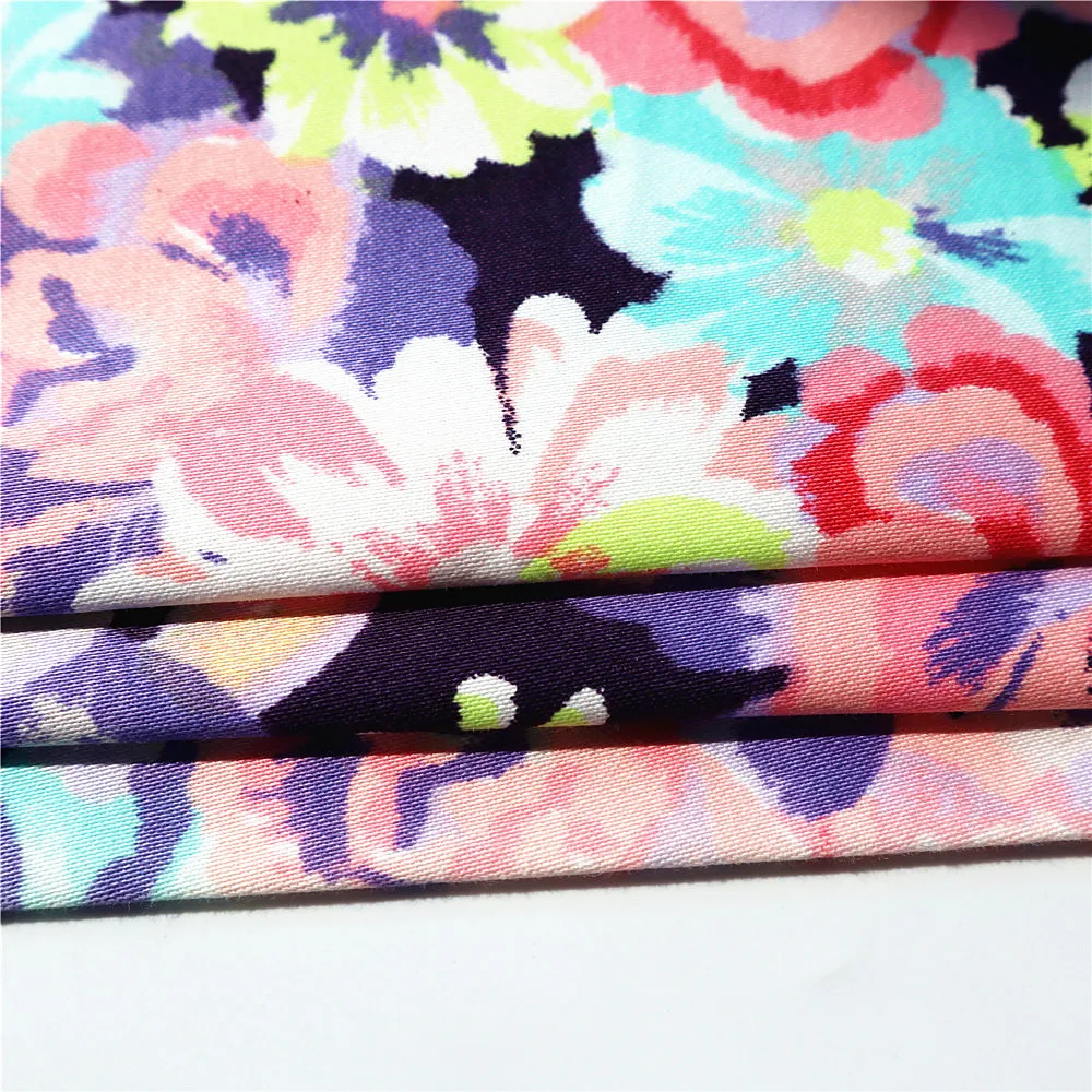 custom design palm batik printed satin fabric 100% pure cotton printed garment for shirt