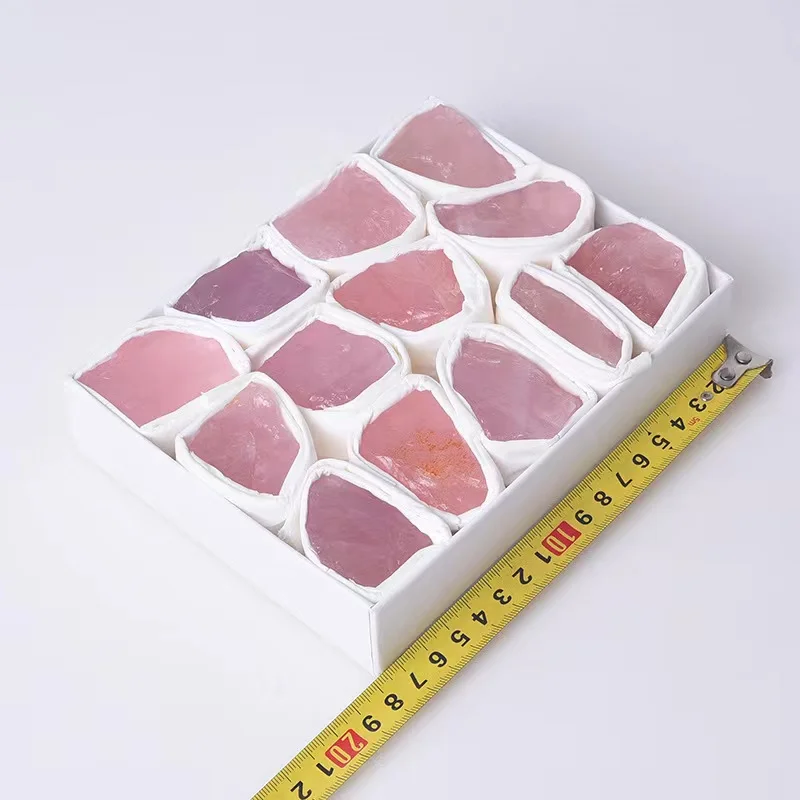 Various Of Crystals Quartz Block Natural Amethyst Rose Quartz Reiki Healing Mineral Specimens Stones With Box