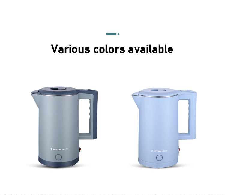 Home Appliance hot sale double wall kettle plastic Food Grade 304 Stainless Steel Water Electric Kettle