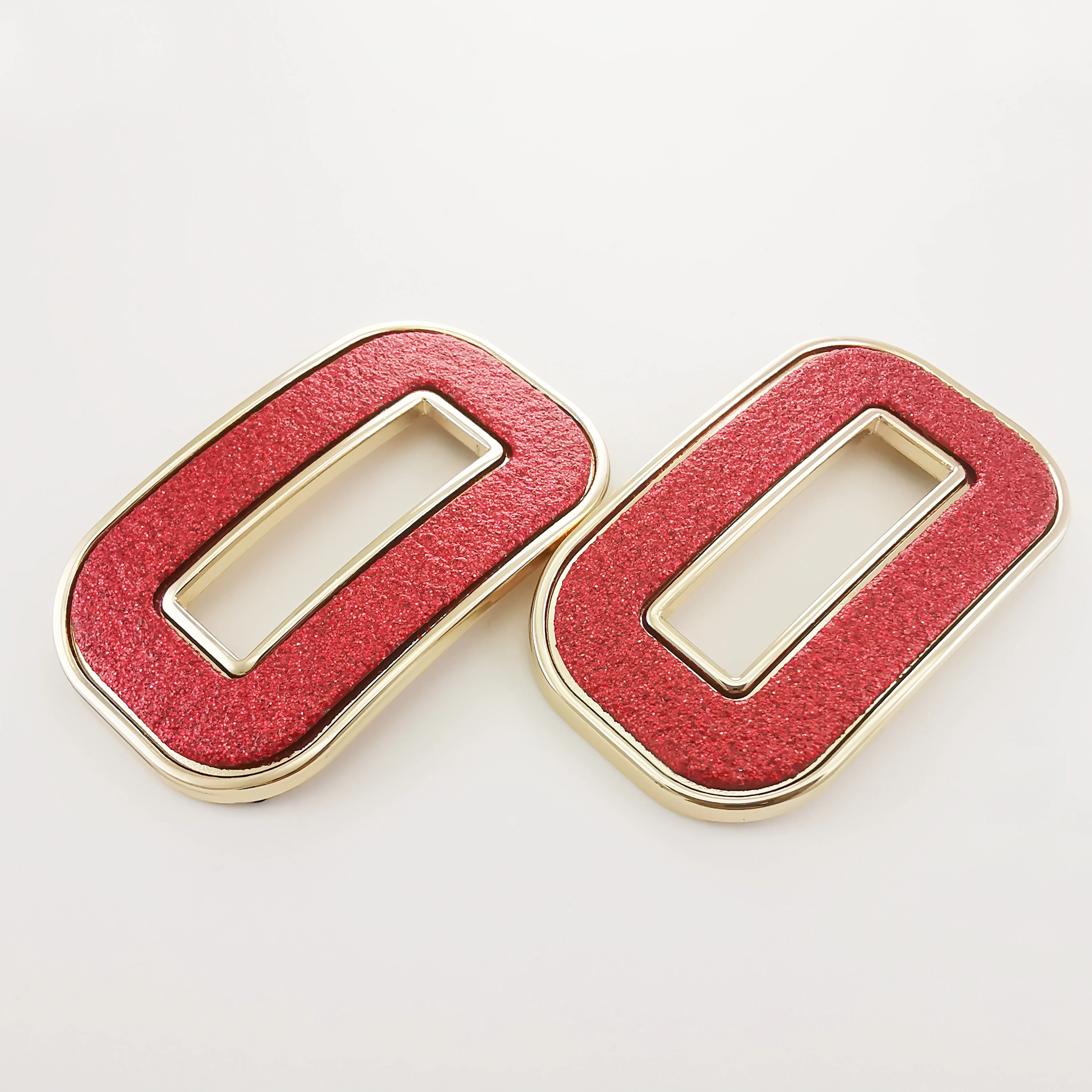 RECTANGULAR ZINC METAL SHOE BUCKLE  DECORATION ACCESSORIES WOMEN