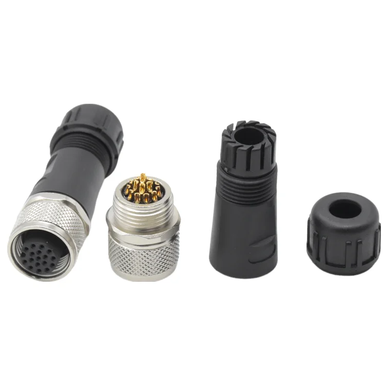 Westsam Manufacturer A Coded Waterproof Female Plug Solder Connector M12 Connector 17 Pin Electronic Connector