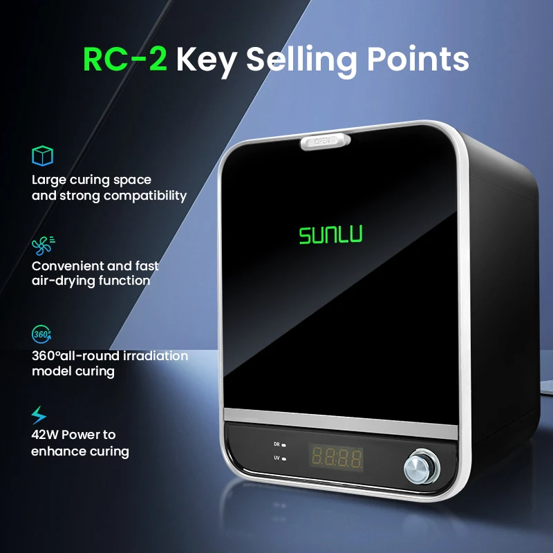 SUNLU Factory direct led light uv curing box LCD SLA DLP 3d printing resin 405nm uv led curing light box