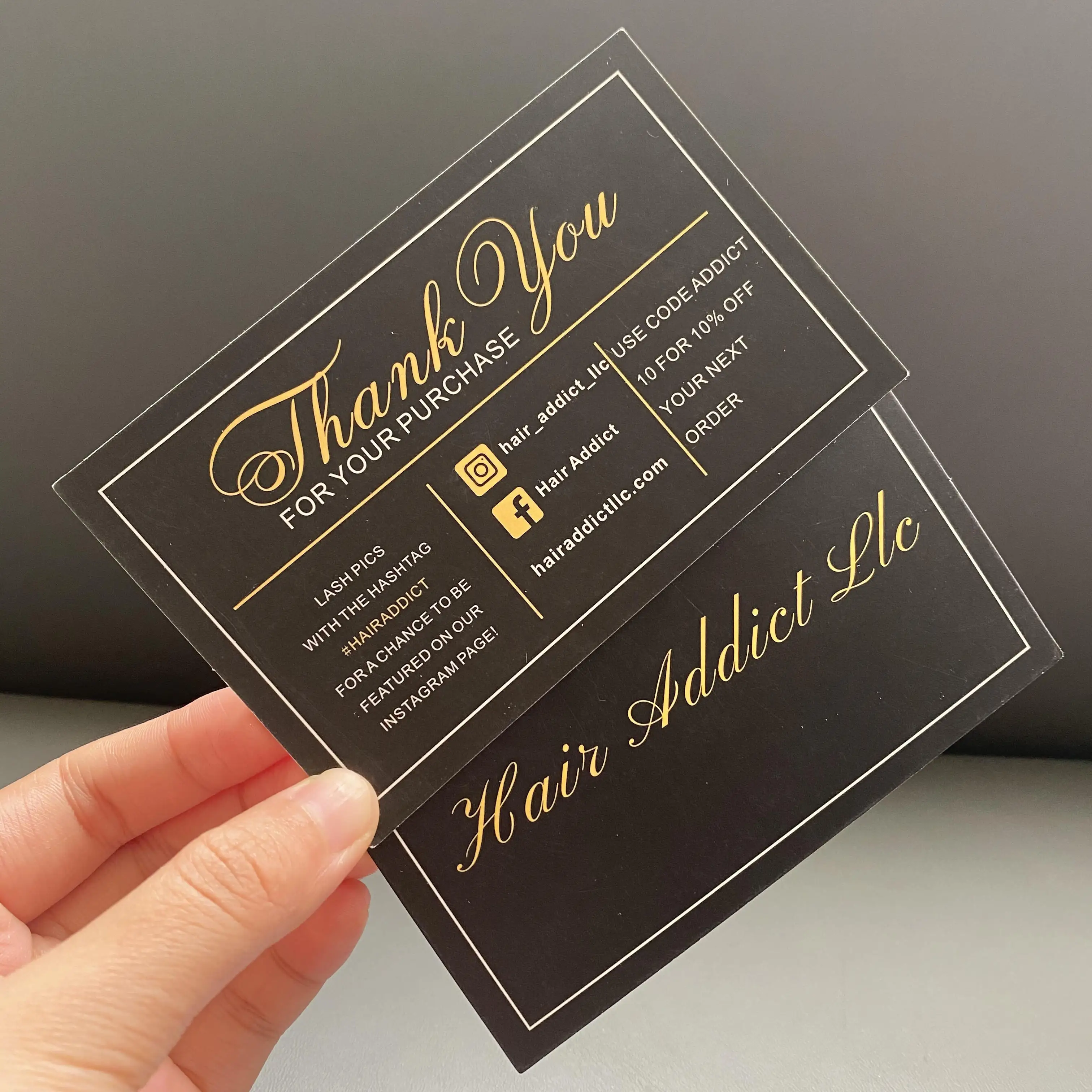 
Custom Product Thank you Business Card Insert Card for Packaging 