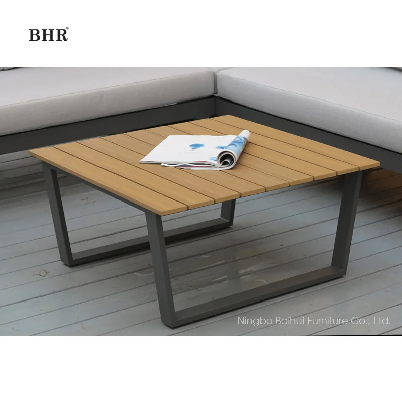 BHR Luxury Teak Wood Outdoor Furniture Garden Sofa L Shape Corner Sofa Hotel Set Sofa Furniture for Backyard Villa