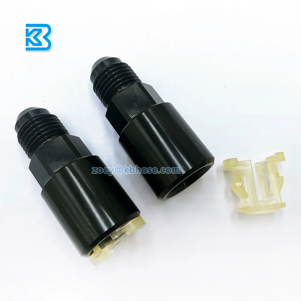 Kangbo -6AN AN6 Black Aluminum Straight AN to Female Quick Connect for Oil Fuel Line Hose
