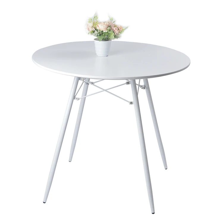 Modern Design Dinning Table Low Price Restaurants MDF Wood Tables with metal legs