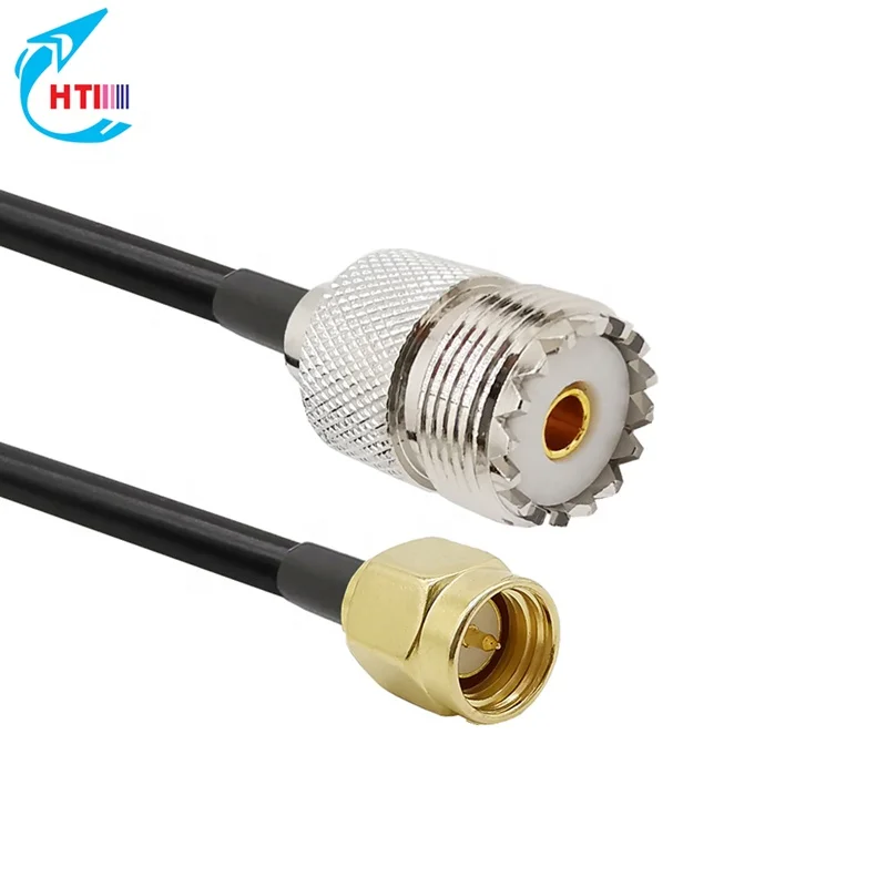 Customized RF Antenna Extension Cable, UHF to SMA Coax Jumper RG58 Adapter, UHF Female SO239 to SMA Male Straight Connector