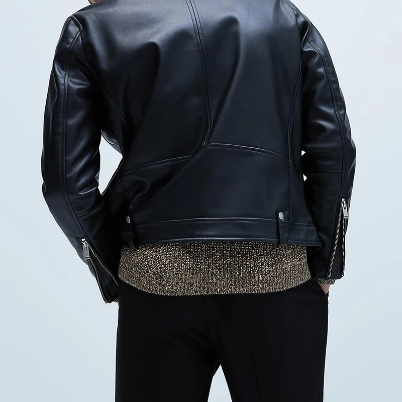 Custom High Quality Black Cool Style Women motorcycle Biker Leather Jacket