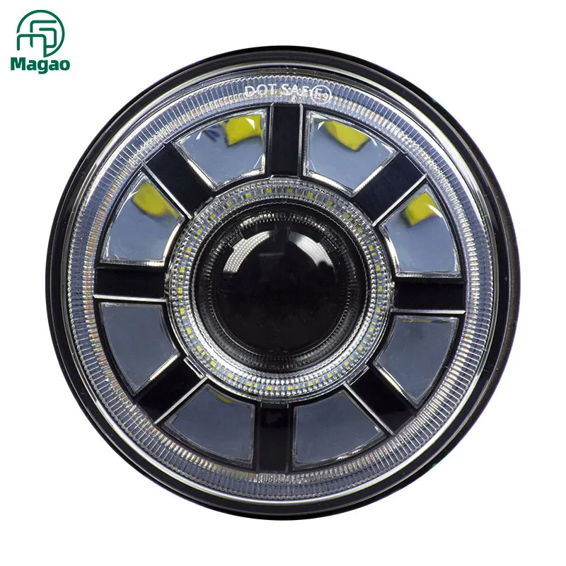 HOT Selling 7' Round LED Headlights With Dual Halos DRL Turn Signal For Jeep 1997+ JK/TJ/CJ/LJ/JL