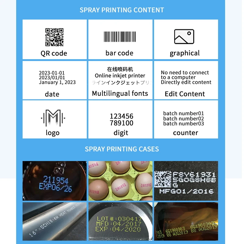 Fully Automatic Small Font Dot Matrix Printer Ink Inkjet Multi-language Serial Number Wire Coding Printing Shops White Provided