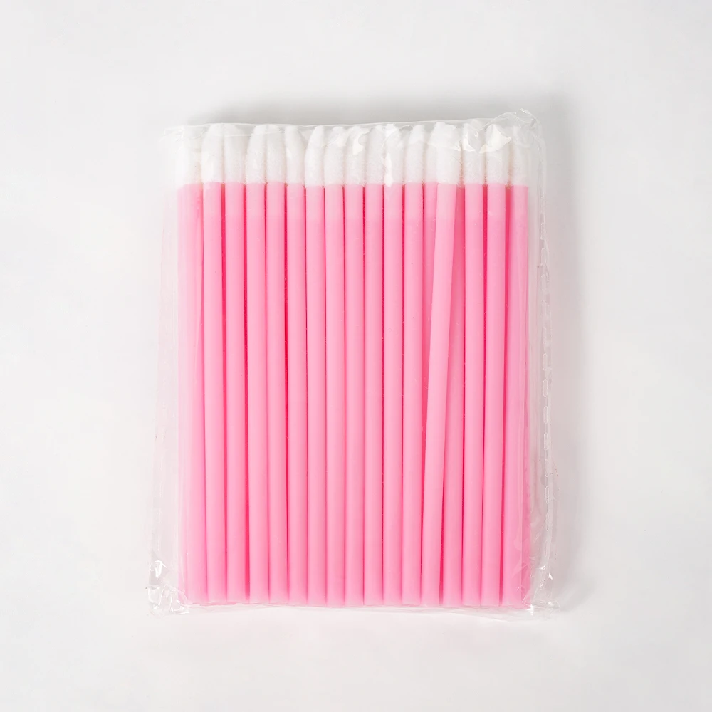 Lash Cleaning Microswab Mascara Colorful 50pcs per bag Disposable Lip Brushes Make Up Brush Lipstick Lip Gloss Wands Applicator