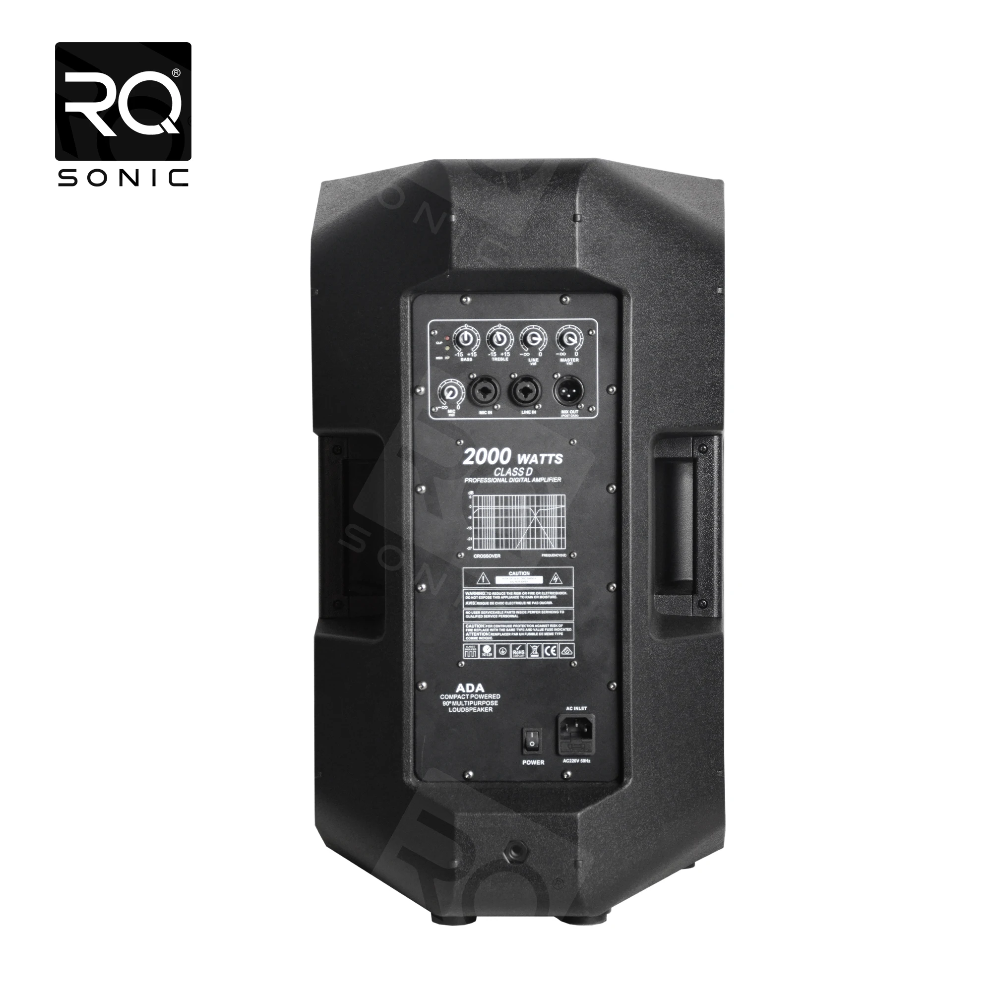 RQSONIC  CAU12ADA 500W 12 inch soundbox party dj karaoke home professional audio active powered speaker box