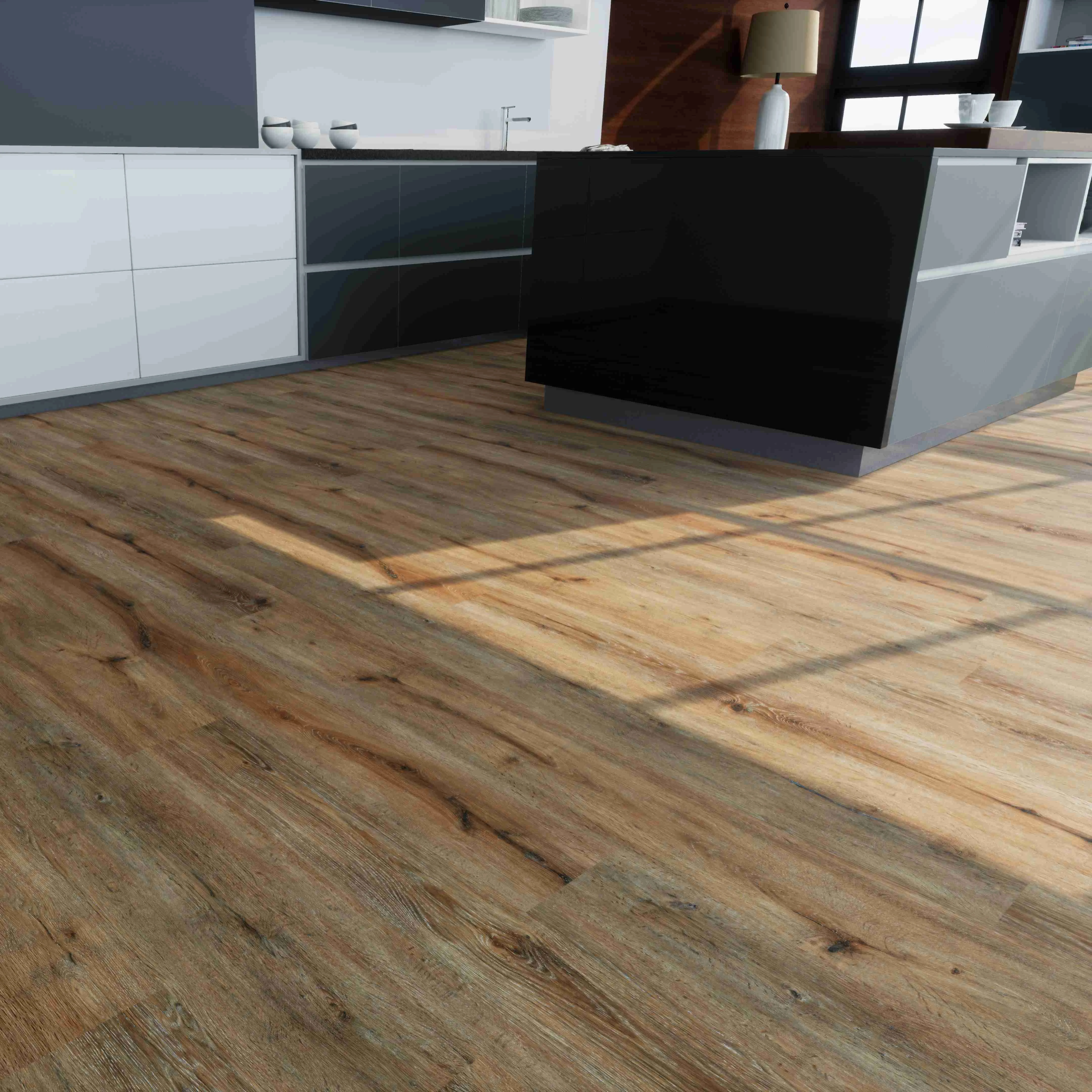 Waterproof Indoor Commercial 5mm SPC Floor Customized Color Oak PVC Flooring Piso