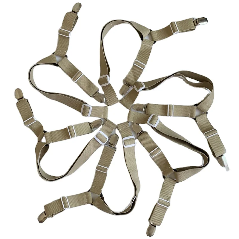 Bedsheet Tie Downs Bed Sheet Holder Straps Adjustable Bed Bands Elastic Fasteners Grippers Suspenders Fitted for Bedding