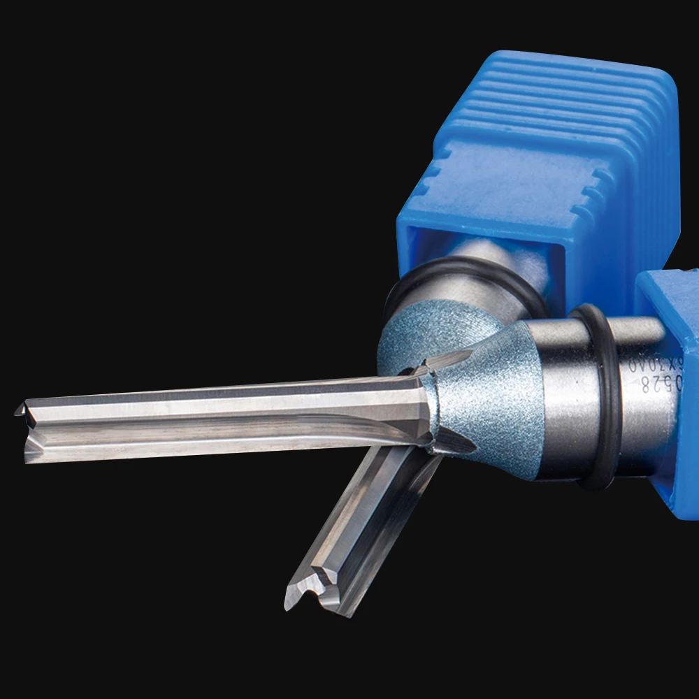 TCT Carbide Trimming Milling Cutter 3 Edge Straight Slotting Router Bit for Solid Wood Cutting