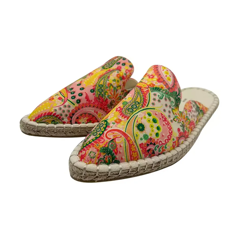 Ladies Summer Closed Toe Walking Style Hand Made Slip On Flat Comfort Shoes Safety Casual Espadrilles Shoes