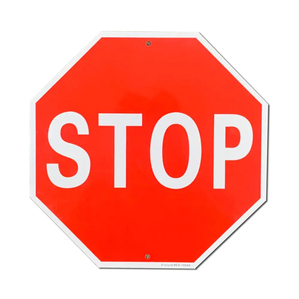 Road Safety 30*30cm Aluminum Reflective Warning Sign Stop Signboard