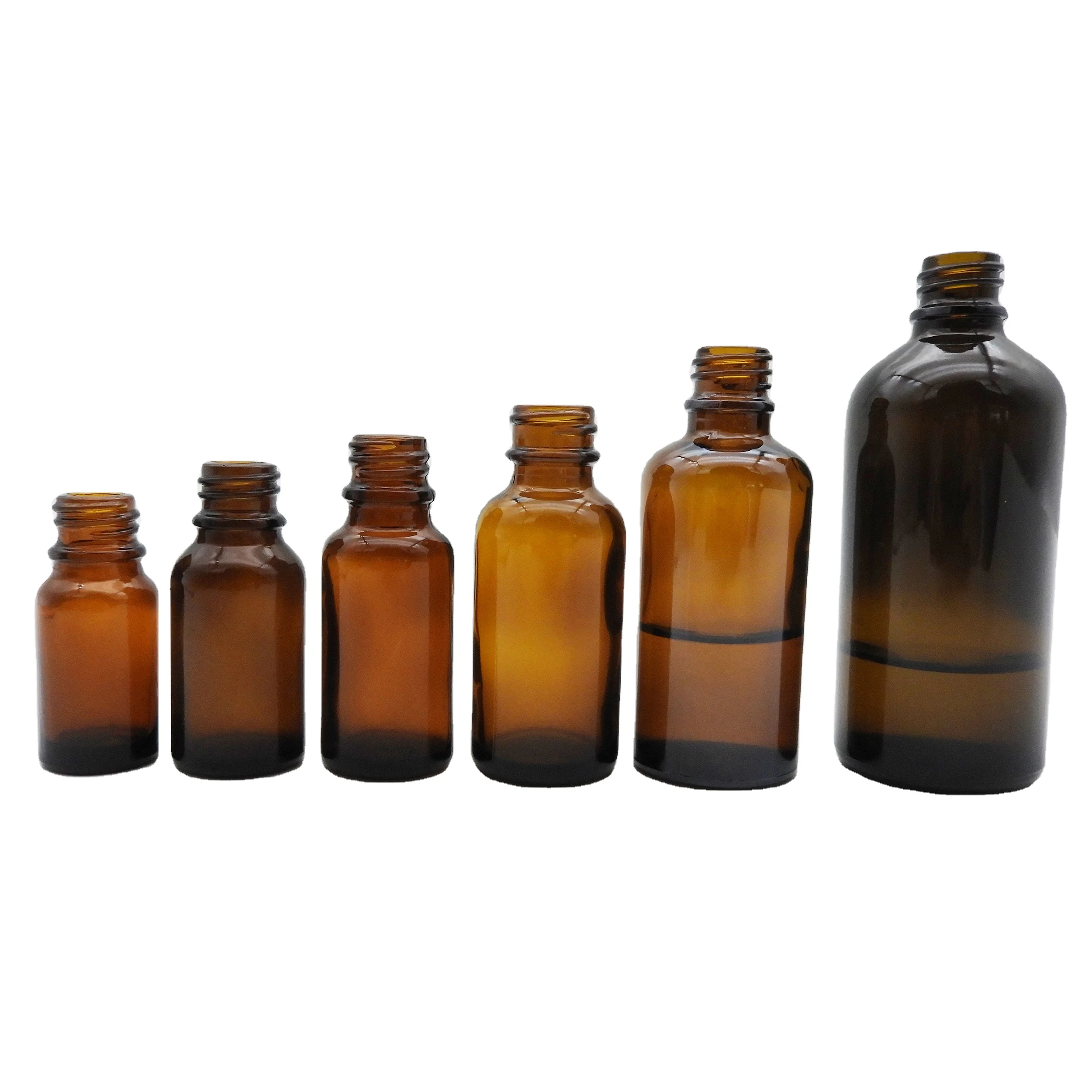 Custom Empty Luxury Amber Brown 15ml 20ml 30ml 50ml 100ml 5ml 10ml Glass Essential Oil Bottle