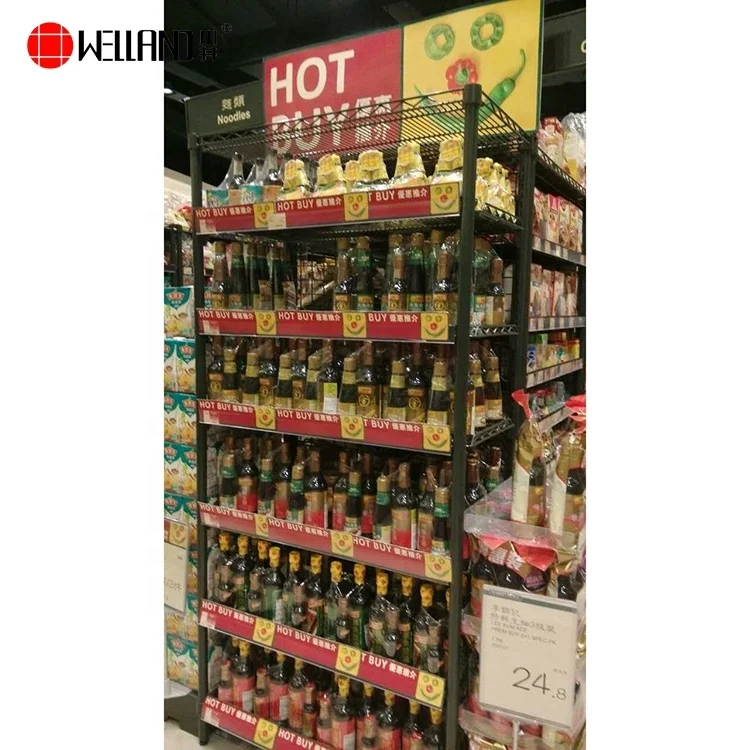 7 ярусов продуктовый магазин соус бутылки отображения полка, супермаркет, небольшой бутылки для газированных напитков, стеллаж для выставки товаров