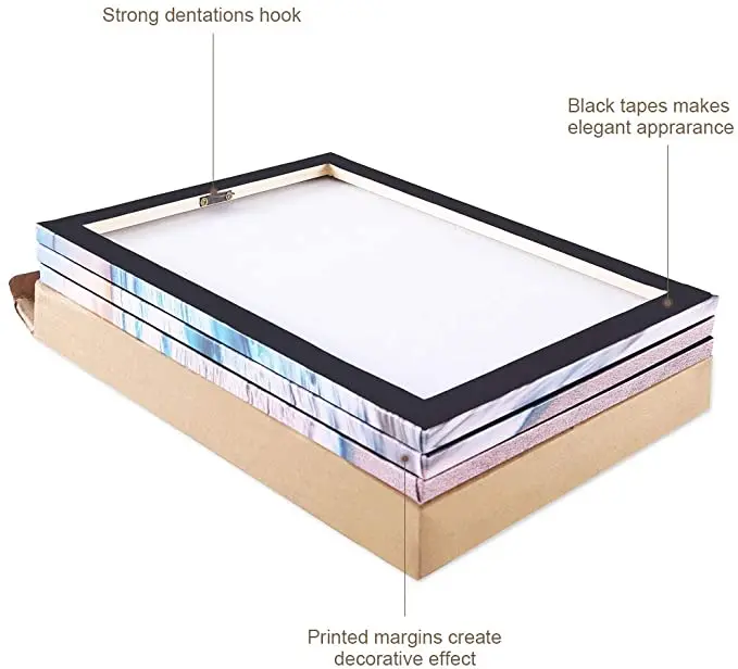 Abstract canvas print with frame  boho designs wearing flowers picture painting wall frame art prints home decor for living room