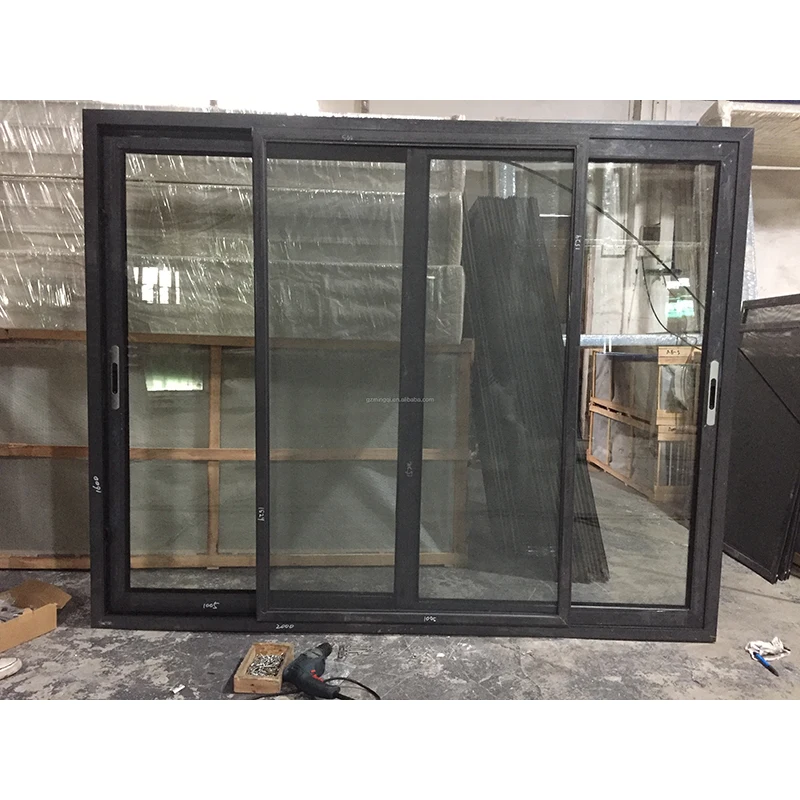 Hotel Waterproof Double Glazed Fixed Glass Aluminium Air Ventilation Sliding Balcony Window