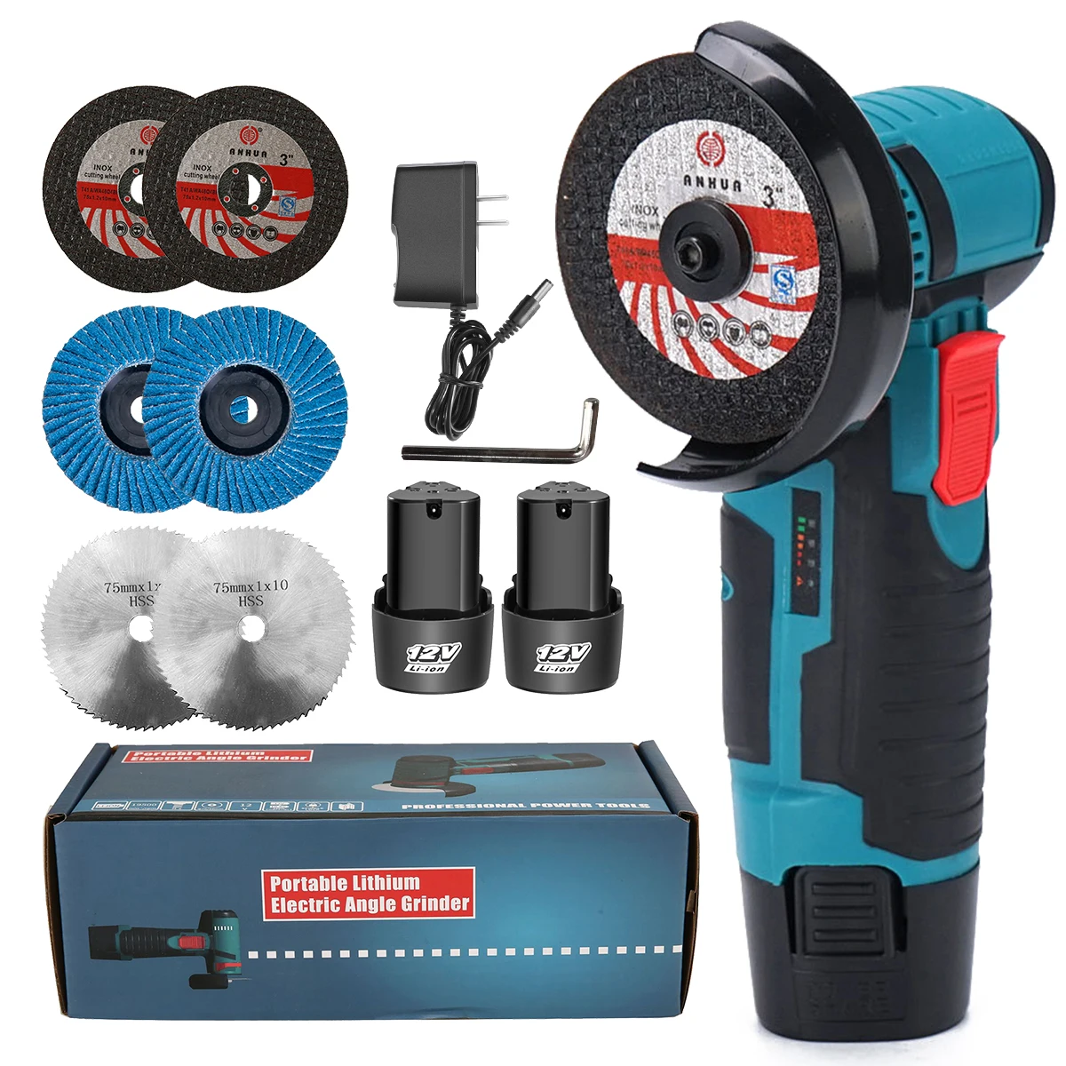 Wholesale High Quality Big Capacity Li-ion Battery Cordless Mini Angle Grinder With Overload Protection