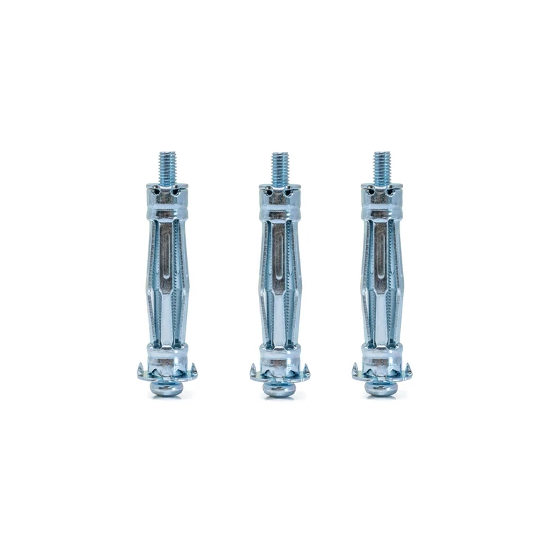 Zinc plated drywall plugs and screws hot size m6 wall anchor cheap price short molly bolts