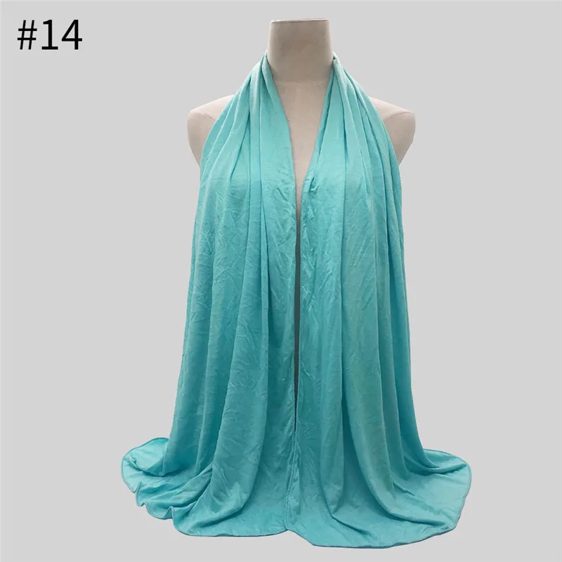 Hot Selling High Quality big size Jersey Scarf Stretchy Hijab Plain Head Scarves Wholesale Women Stoles Jersey Cotton Hijab
