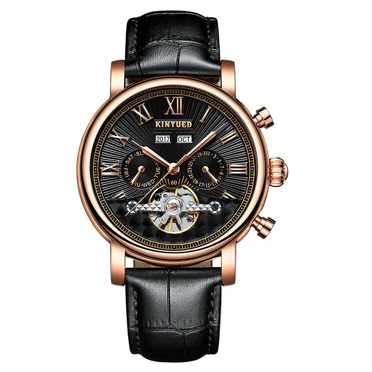 Automatic Tourbillon Watches Automatic Mechanical Leather Strap Men Japan automatic MIYOTA  movement for men Best Quality