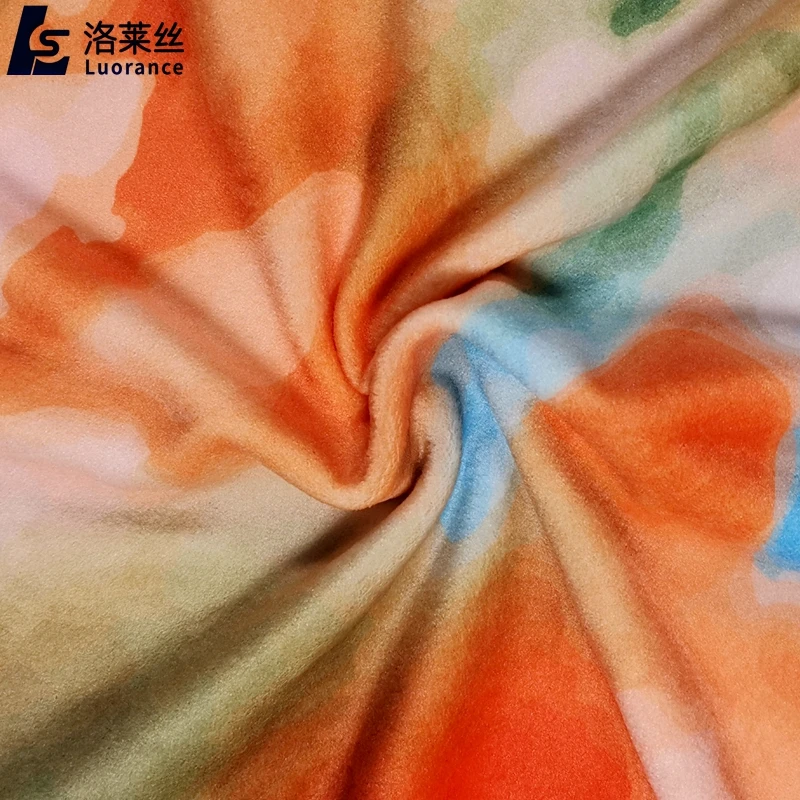 Digital printing Squish fabric Polyester Spandex Double Sided Minky Fabric For Pajamas