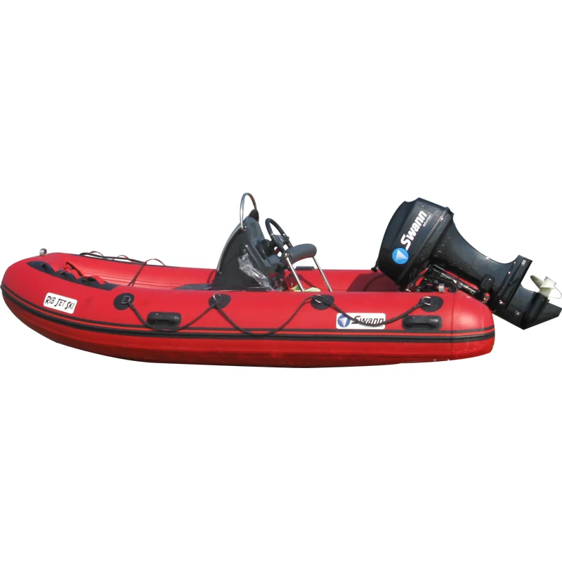 3.8M pvc hypalon Material fiberglass aluminum bottom inflatable rib boat with console motor speed fishing rescue boat
