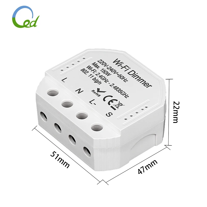 220 В WiFi светодиодный диммер совместим с кнопочным выключателем умный свет WiFi диммер переключатель работает с Alexa