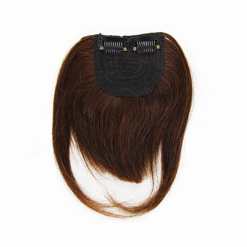 
Wholesale clip in air bang hair extensions side hand-made natural 100% human hair bangs fringe for women P02 Fringes hair 