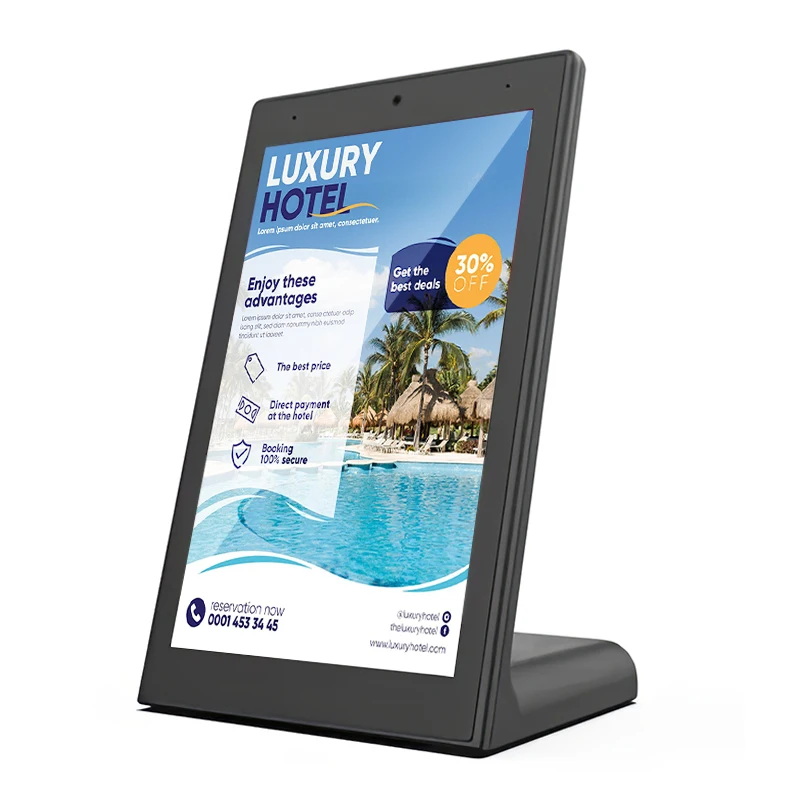 MWE 10.1inch Restaurant Desktop Table Stand Wifi Small Screen Android Digital Menu Video Advertising Panel Display Tablet Player