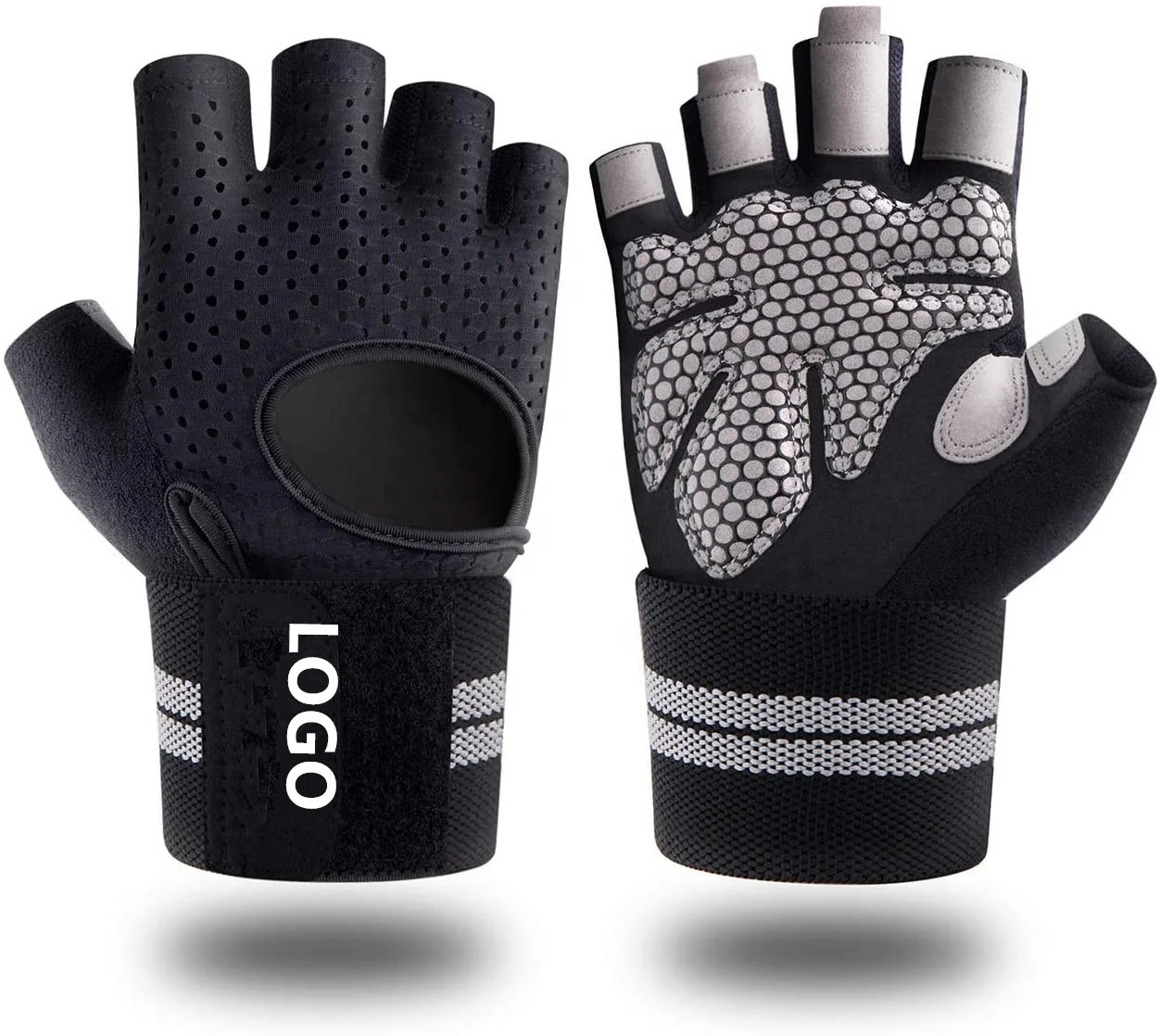 2022 Best Sellers Silicone antiskid Men Woman  Half finger Fitness Workout Gloves for weightlifting  Bodybuilding pull ups