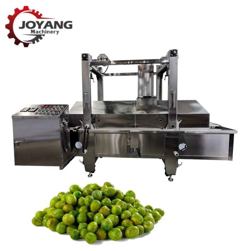 Big Scale Food Fryer Snacks Frying Machine Peas Beans Corn Maize Peanut Frying Machine De-oiling Machinery Line