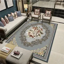 Modern Polyester 3D Printed Rugs For Living Room Machine Made Washable Anti-slip Persian Carpet