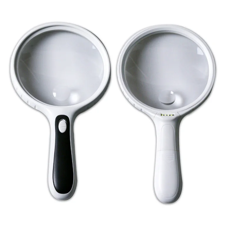 Hand held magnifier with lamp 10x acrylic lens portable magnifier 4986E