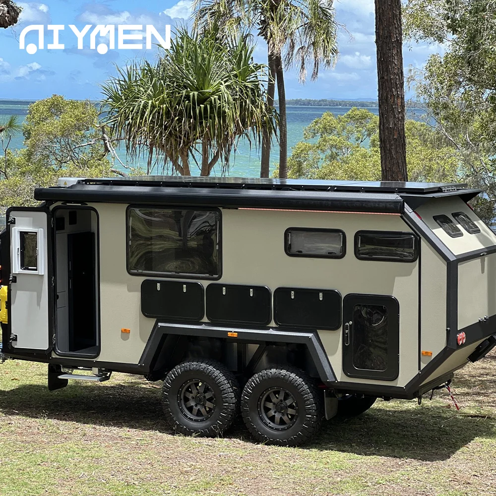 Custom 16ft Hybrid Electric Travel Trailer Medium Size RV Camper for Overland Caravan & Offroad Adventure Slide Feature China